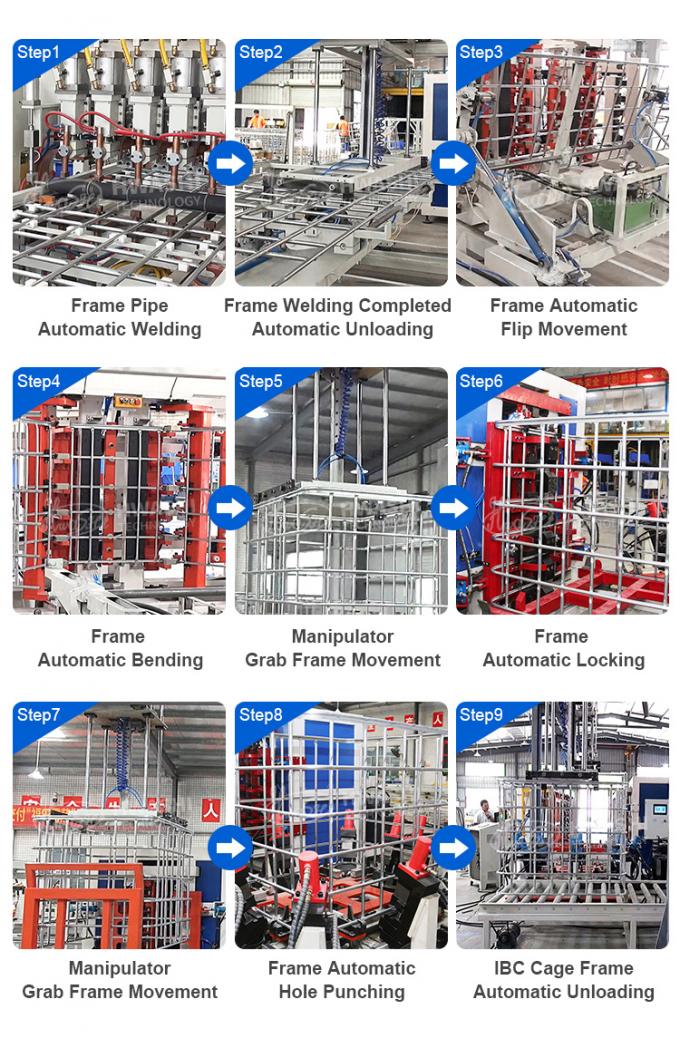 دستگاه جوشکاری قفس الکتریکی IBC 50 هرتز کنترل PLC 225KVA 2