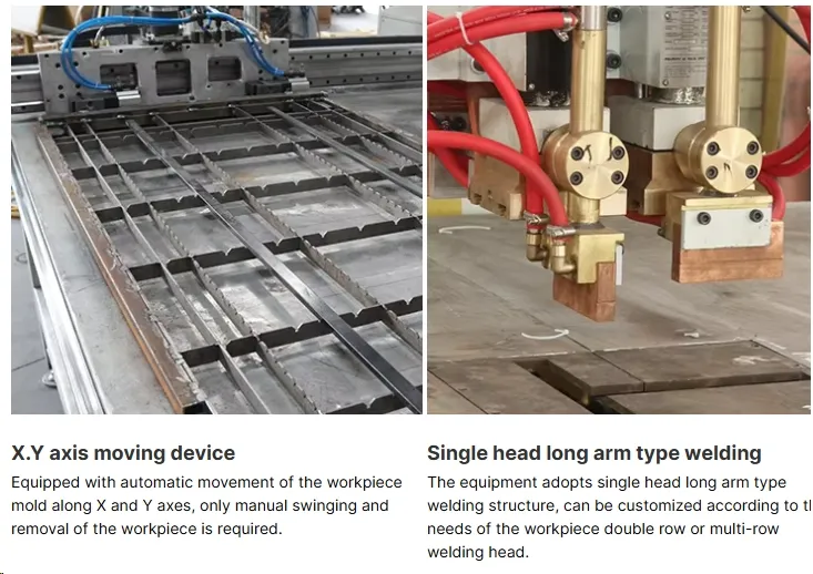 دستگاه جوش سیم محور XY، دستگاه جوش مش سیم توری حصاری امنیتی تمام اتوماتیک با سرعت بالا 2