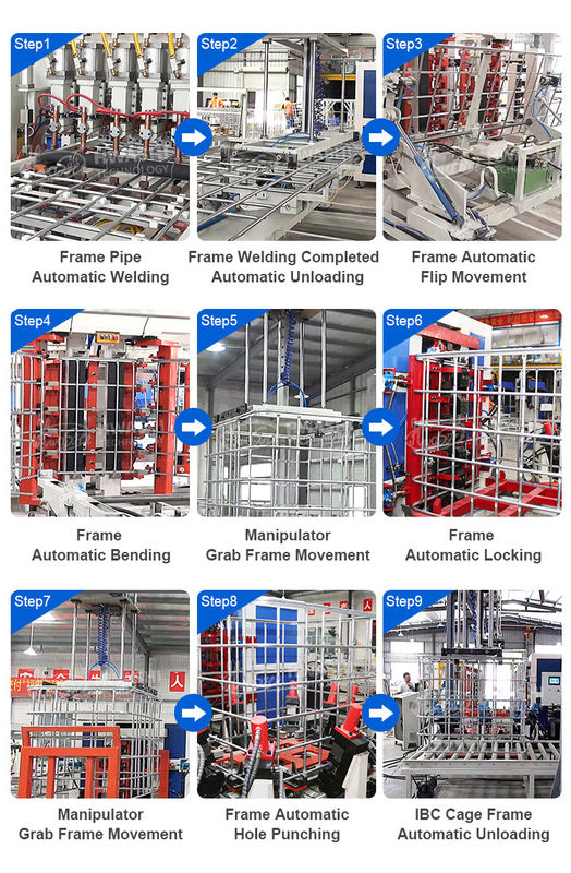 ماشین جوش شبکه اتوماتیک IBC برای خط تولید قاب قفس IBC
