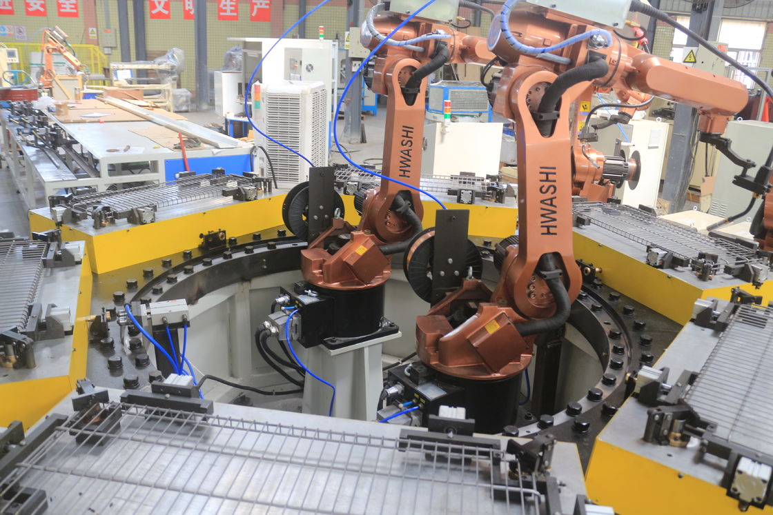 شش محور صنعتی MIG ربات جوش برای ذخیره سازی سیم قفسه گوشه قفسه جوش ربات