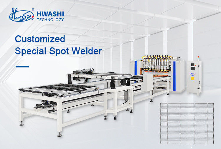 HWASHI اتوماتیک سیم میش پانل قفس جوش ماشین ساخت خط برای سیم میش جوش