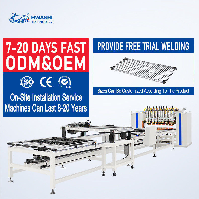 ماشین جوشکاری نقطه ای کنترل شده توسط CNC Hwashi برای تولید ریک سیم یخچال با حجم بالا