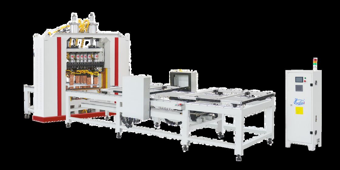 دستگاه جوش مش سیم نوع کنسولی با طول جوش موثر 3000 میلی‌متر و فیدر دو لایه با 20 مجموعه سر جوش