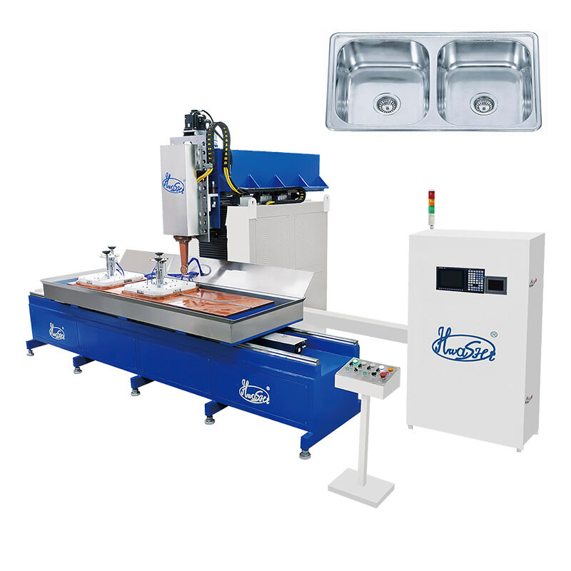 Hwashi Inox SS304 CNC 3 Axis Control Sink Seam Welding Machine with 160kVA Rated Capacity and CE/CCC/ISO Certification