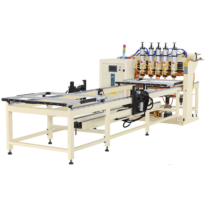 دستگاه جوش گنتری مش سیم یخچال با فیدر دو لایه و سیستم تغذیه خودکار 10 الکترود